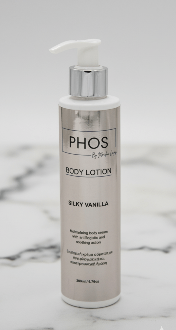 Ενυδατική Κρέμα Σώματος After Sun Phos Silky Vanilla – Βελούδινη Υφή & Άρωμα Βανίλιας - Phos By Marilena Lempesi