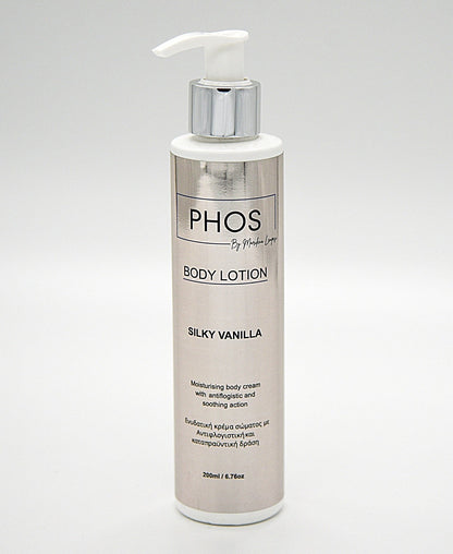 Ενυδατική Κρέμα Σώματος After Sun Phos Silky Vanilla – Βελούδινη Υφή & Άρωμα Βανίλιας - Phos By Marilena Lempesi