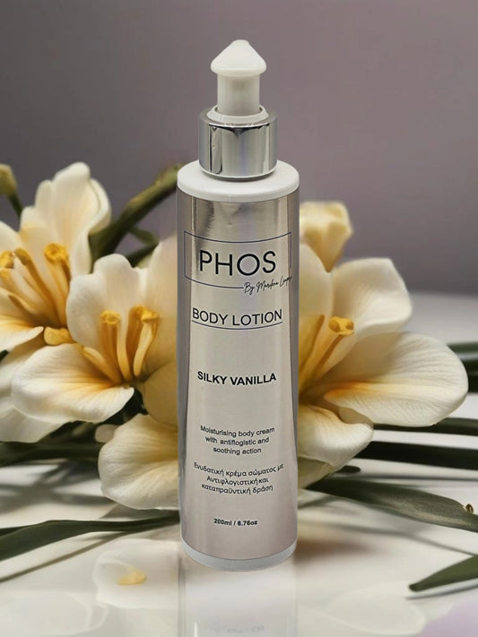 Ενυδατική Κρέμα Σώματος Phos Silky Vanilla – Βελούδινη Υφή & Άρωμα Βανίλιας